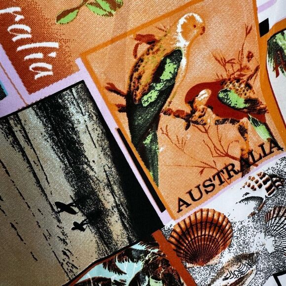 VTG 50’s Style Australia Travel Postcard Print Tie Waist Skirt NWT - Picture 9 of 10